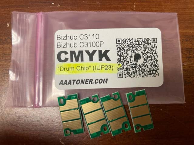 4 x Drum Unit Chip for Konica Minolta Bizhub C3100P, C3110 (IUP-23)