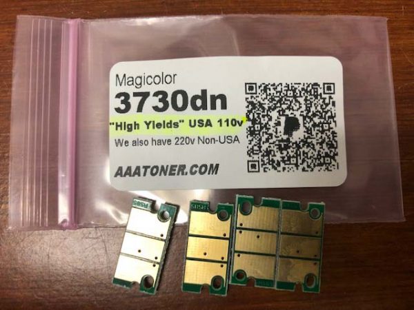 4 x (BCMY) Toner Chip for Minolta MagiColor 3730DN