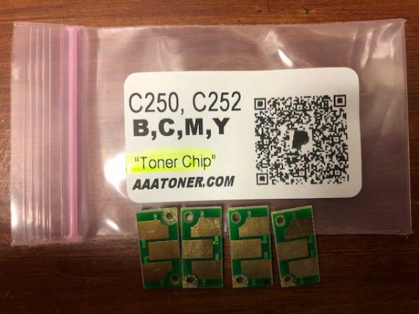 Toner Chips for Konica Minolta bizhub C250, C252 - 4pk (TN210)
