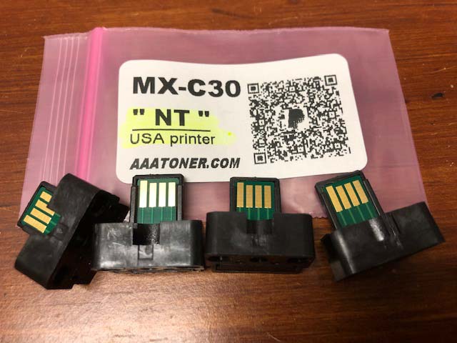 Toner Chip for Sharp MX-C250, C300P, C300W, C301W, C303W, C303WH, C304W, C304WH (MX-C30)