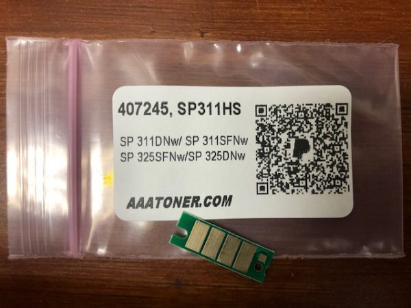 Toner Chip for Ricoh 407245, Aficio SP311DNw, 311SFNW, 325DNw, 325SFNw