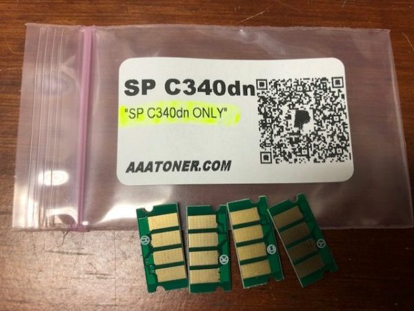 (G163) Toner Chips for Ricoh Aficio SP C340dn Model - ONLY
