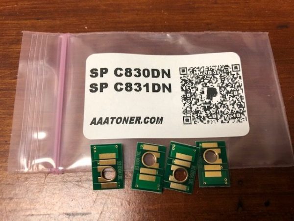 Toner Chips for use in Ricoh Aficio SP C830DN, C831DN