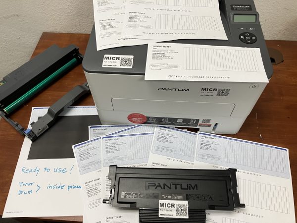 MICR Check Pantum P3300DW Printer TL-410, TL-410X,  TL-410H Toner Cartridge included. READY TO USE !! - Image 3