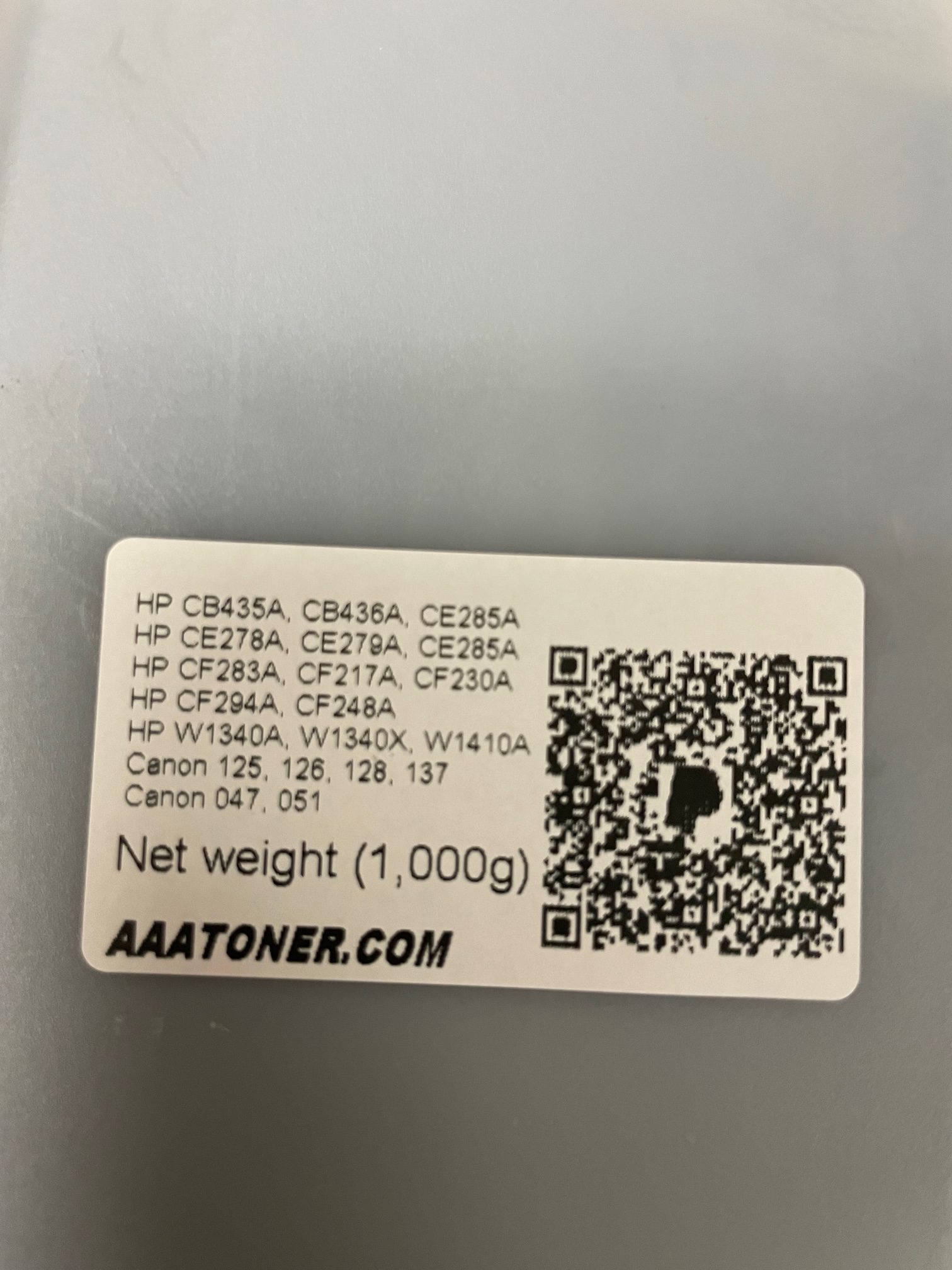 (1kg/1,000g) BULK Toner Refill for HP CB435A, CB436A, CE285A, CE278A, CF279A, CE285A, CF283A, CF217A, CF230A, CF294A, CF248A, Canon 125, 126, 128, 137, 047, 051 - Image 2