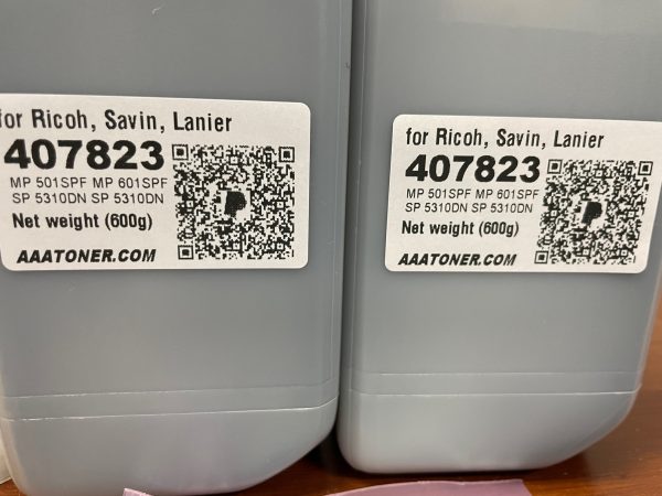 (600g x 2) Toner Refill for Ricoh, Savin, Lanier MP 501SPF, MP 601SPF, SP 5310DN, SP 5300DN (MP 601, MP 501, 407823) + 2 Chips - Image 3