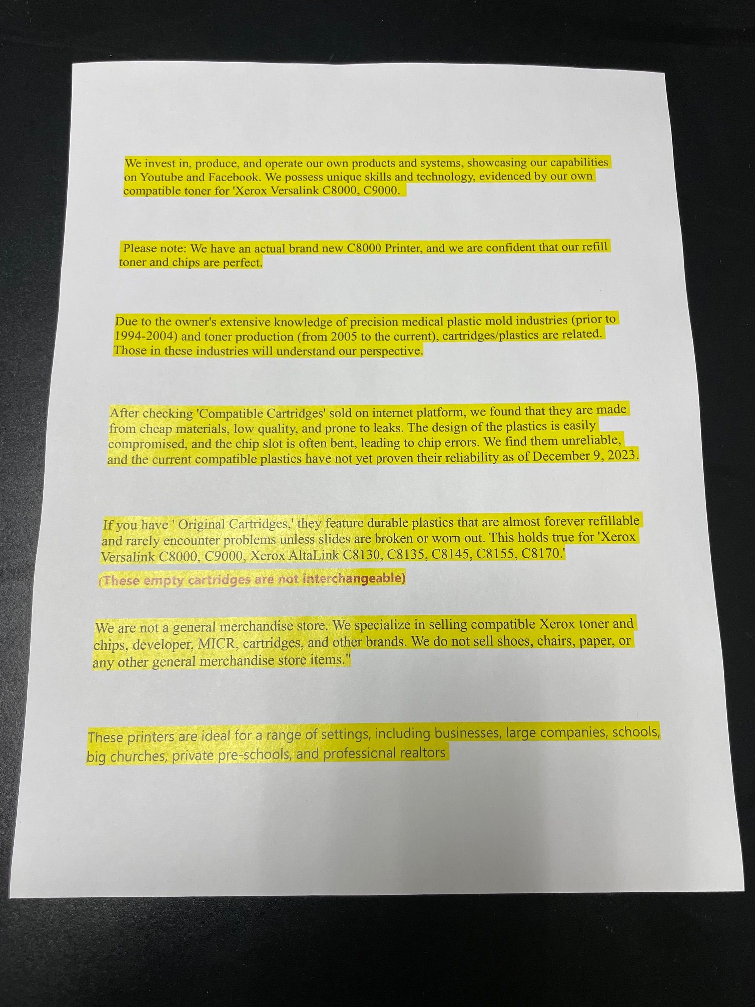 Toner Chips (1742 - 1745) for Xerox AltaLink C8130, C8135, C8145, C8155, C8170 (METERED) !!! - Image 4