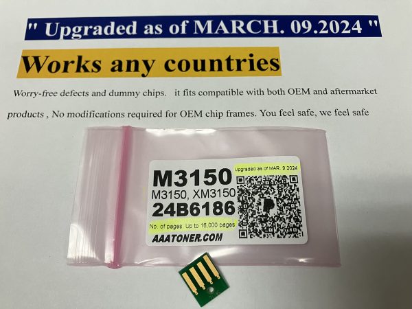 Toner Chip for Lexmark 24B6186, M3150, XM3150 (16,000 pages)