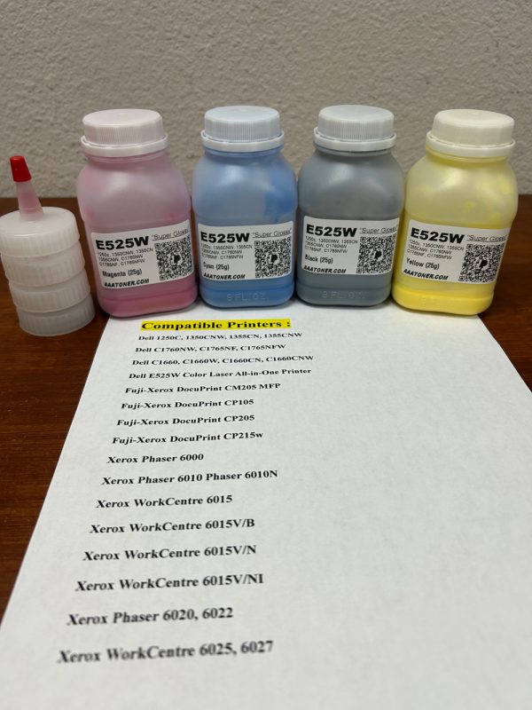 " SUPER GLOSSY " Toner Refill for Dell 1250C, 1350CNW, 1355CN, 1355CNW, C1760NW, C1765NF, C1765NFW, C1660, C1660W, C1660CN, C1660CNW, E525W, Xerox Phaser 6000, 6010, Xerox WorkCentre 6015,, Xerox Phaser 6020, 6022, Xerox WorkCentre 6025, 6027 - Image 3