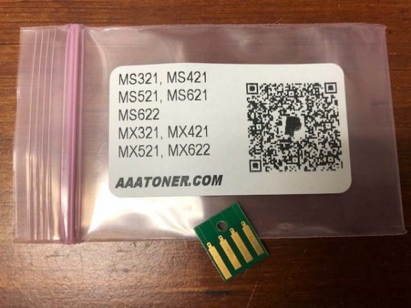 Toner Chip for Lexmark MS321, MS421, MS521, MS621, MS622, MX321, MX421, MX521, MX622