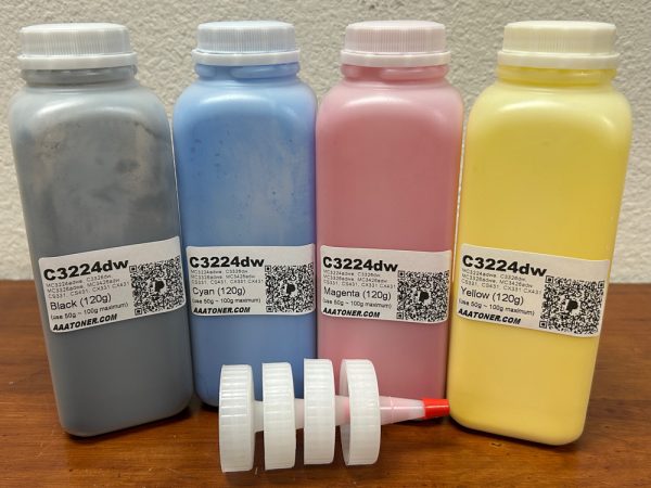 " 2 times " (120g x 4) Toner Refill for Lexmark C3224dw, C3326dw, MC3224, MC3326adwe, MC3426adw, Lexmark CS331, CS431, CX331, CX431, Ricoh M C240FW