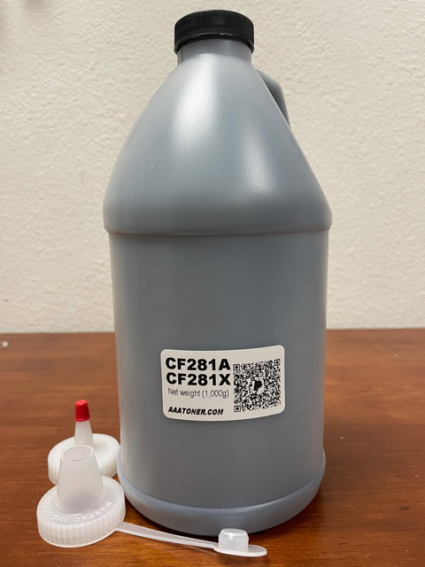 (1,000g) BULK Toner Refill for HP CF281A, CF281X (81A, 81X), Canon 039, Canon 039H