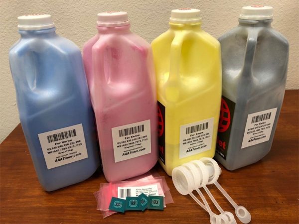 (700g x 4) Toner Refill for Xerox DocuColor 240, 242, 250, 252, 260, WorkCentre 7655, 7665, 7675, WorkCentre 7755, 7765, 7775 + 4 Chips