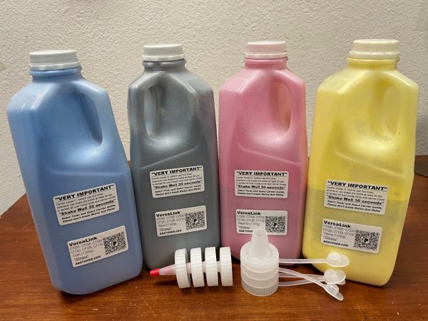 (1,000g x 4) BULK Toner Refill for Xerox VersaLink C7020, C7025, C7030, VersaLink C7100 series, VersaLink C7120, C7125, C7130 (Total 4,000g)