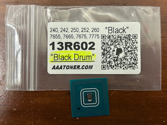 Toner Chip, Drum Chip for Xerox DocuColor 240, 242, 250, 252, 260, WorkCentre 7655, 7665, 7675, WorkCentre 7755, 7765, 7775 - Image 2