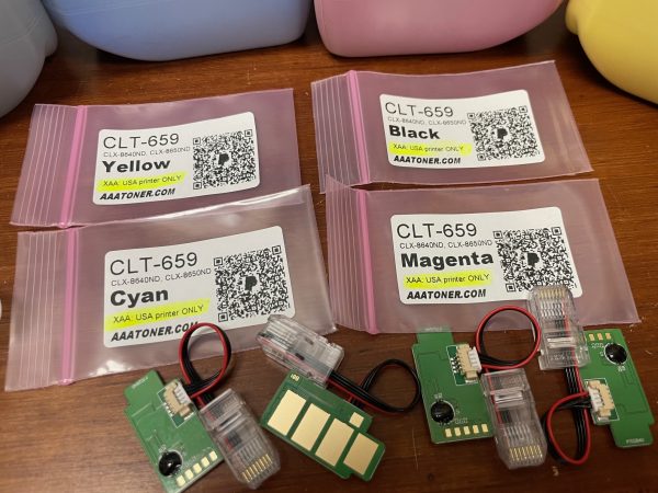 (600g x 4) Toner Refill for Samsung CLX-8640ND, CLX-8650ND MFP (CLT-659) + 4 Chips - Image 2