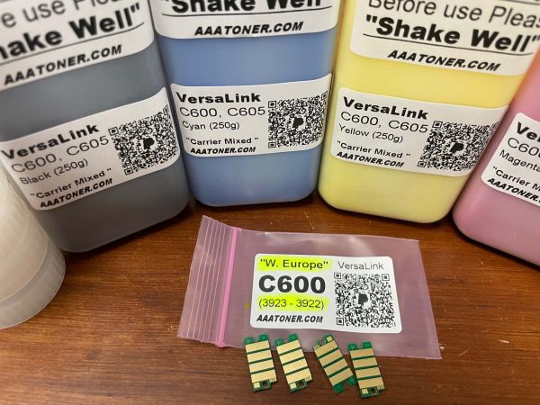 (250g x 4) EXTRA High Capacity Toner Refill for Xerox VersaLink C600 + 4 Chips (W. Europe only) - Image 2