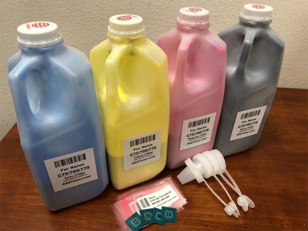 (700g x 4) Toner Refill for Xerox 700, 770, 770i, C75, J75 Digital Press + 4 Chips