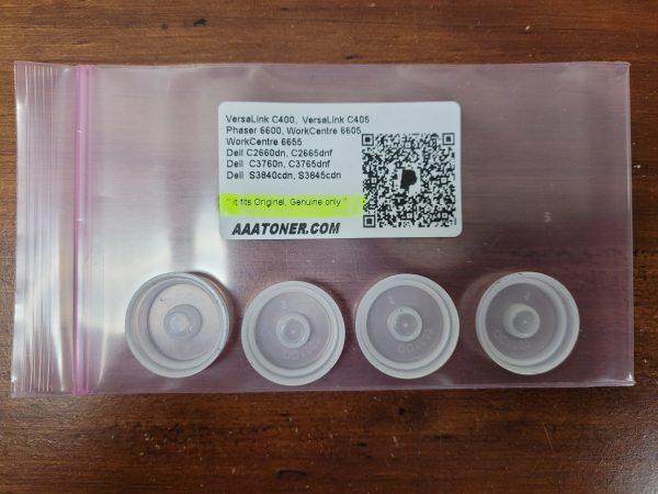 4 x Refill plugs for Xerox VersaLink C400,  Xerox VersaLink C405 Xerox Phaser 6600, WorkCentre 6605, Xerox WorkCentre 6655, Dell C2660dn, C2665dnf, Dell C3760n, C3765dnf, Dell S3840cdn, S3845cdn