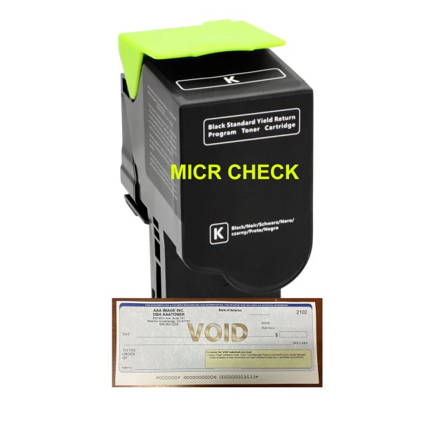 MICR (Check Color) for Lexmark CS421, CS521, CS622, CX421, CX522, CX622, CX625 Remanufactured Toner Cartridge (Ready to use)