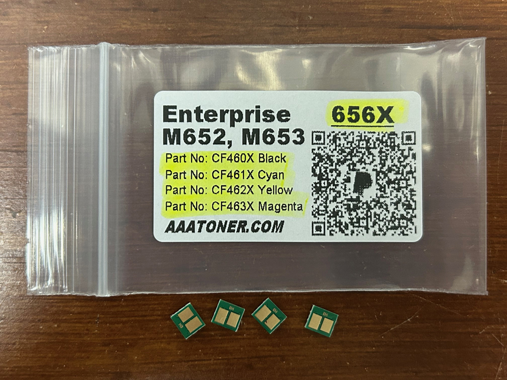 Toner Chip for HP CF460X, CF461X, CF462X, CF463X, Enterprise M652, M653 (656X)