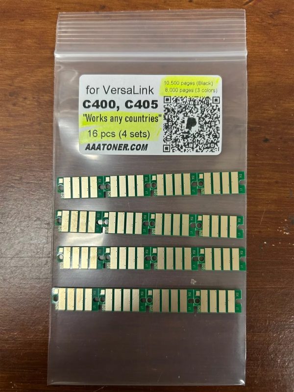 EXTRA High Capacity Toner Chips for Xerox VersaLink C400, C405 (works any countries)