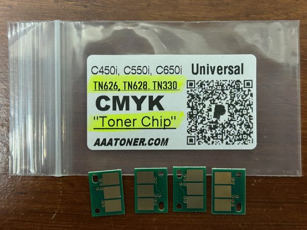 Toner Chip, Drum Chip (Imaging unit), Developer Chip for Bizhub C450i, C550i, C650i, C750i (DR-618K, DR-618, TN-626, TN-628, TN-330, TN-715, DV-621)