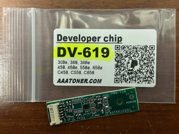 1 x Developer Chip for Bizhub C458, C558, C658, 458, 458e, 558, 558e, 658e (DV-619)