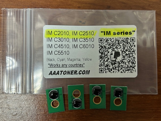 Toner Chips for Ricoh IM C2010, IM C2510, IM C3010, IM C3510, IM C4510, IM C6010 (IM)